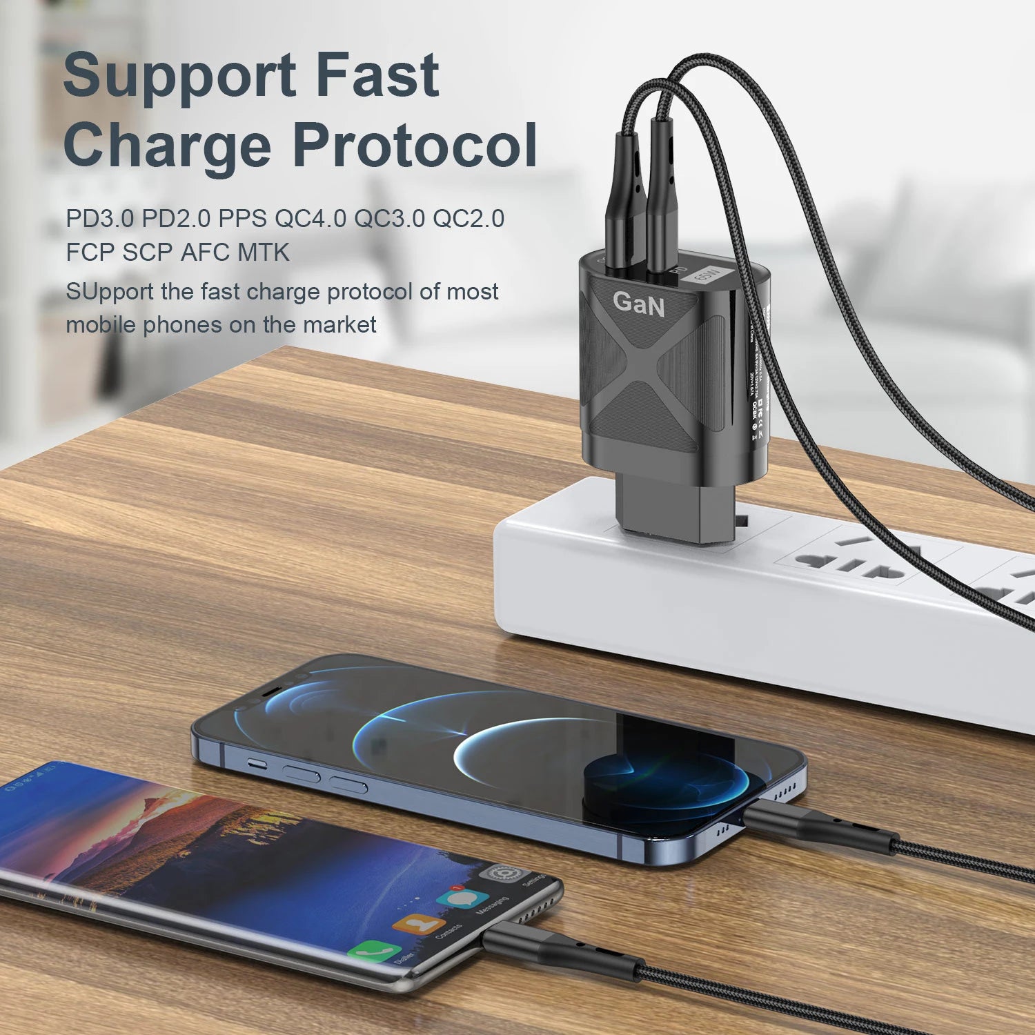 Premium 65W Dual-Port GaN Adapter